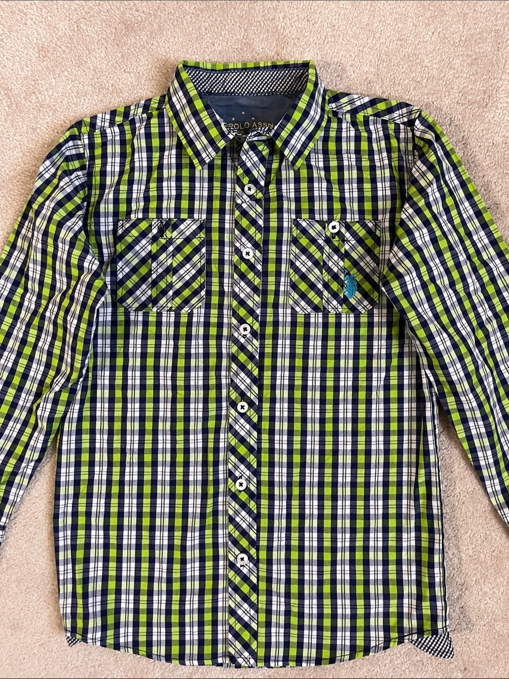 US Polo Assn boy button shirt
